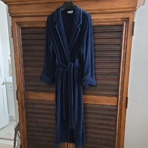 Women's Navy Blue Belted Hydro Cotton Robe by Nordstrom